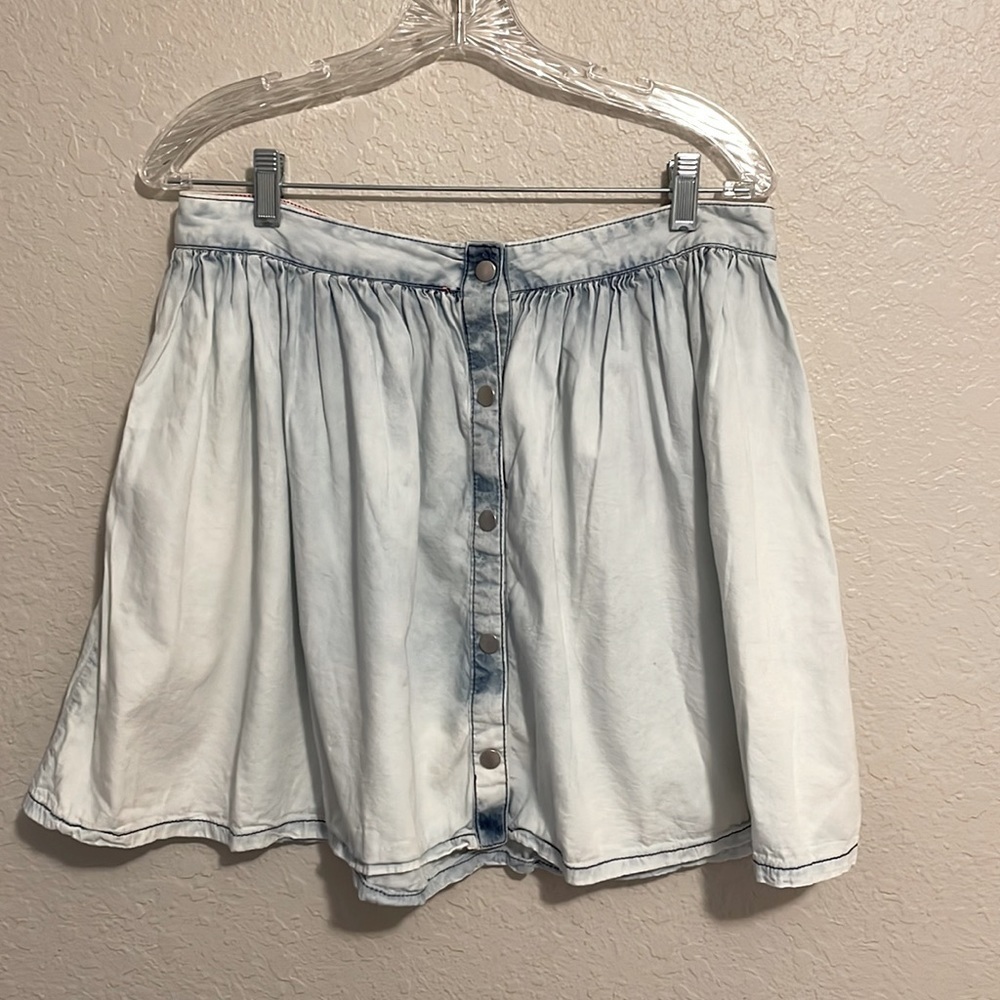 Bongo Skater Skirt Light Wash Blue Mini Size L